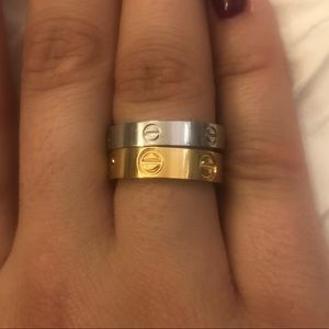 Screw Ring LOVE Ring in Various Sizes